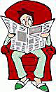 reading newspaper