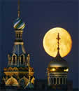 moon over St Basil's